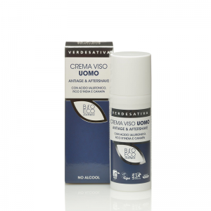 Crema Viso Uomo Antiage & Aftershave Canapa e Gingko Bilboa