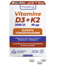 Vitamine D3 + K2 Pharmalife – 60 Compresse Vitamine D3 + K2 Pharmalife – 60 Compresse