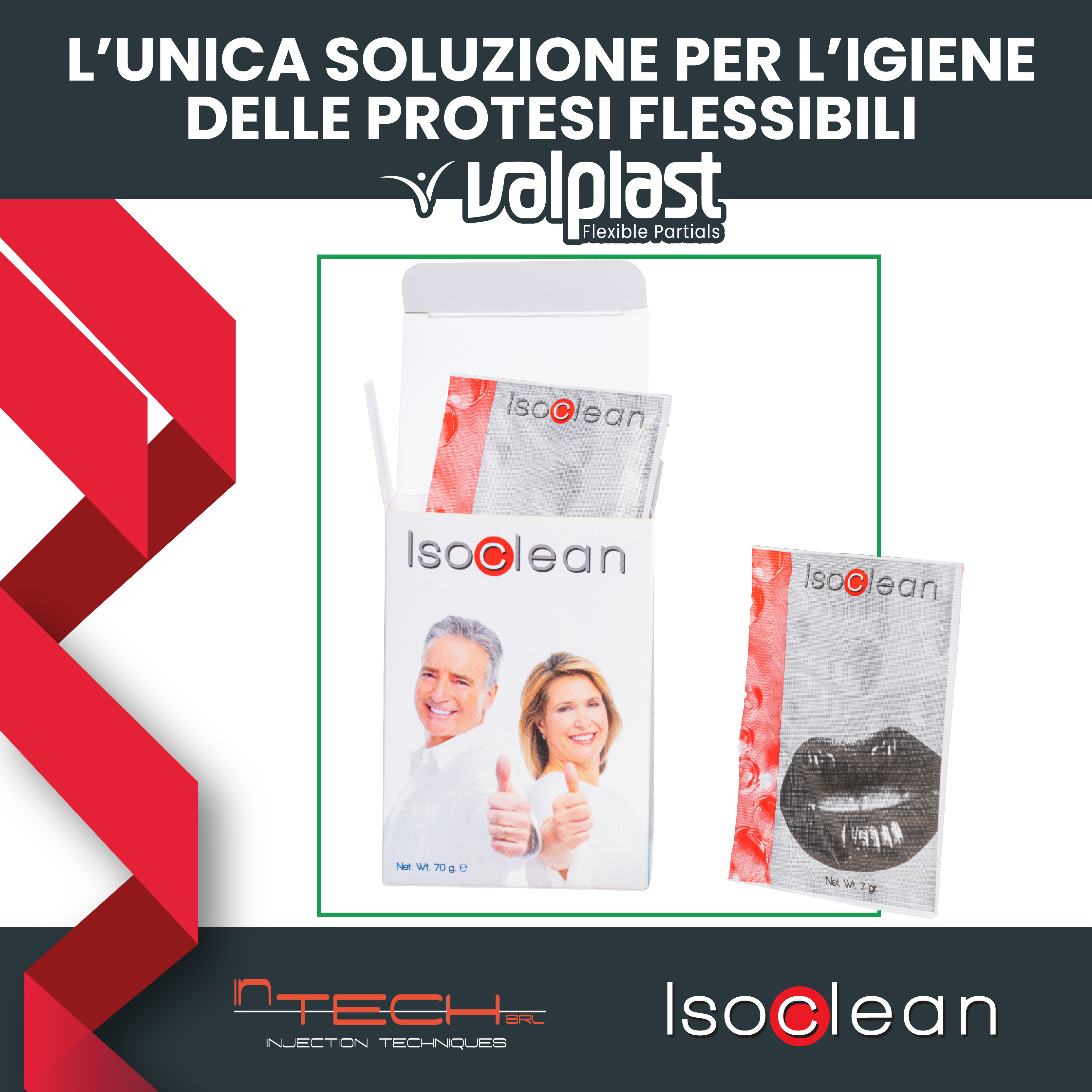 Iso-Clean bustine Valplast pulizia protesi nylon